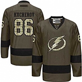 Glued Tampa Bay Lightning #86 Nikita Kucherov Green Salute to Service NHL Jersey,baseball caps,new era cap wholesale,wholesale hats